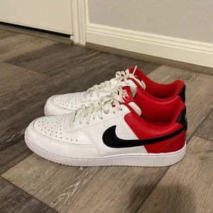 Nike vision court red and white shoes mens size 10.5